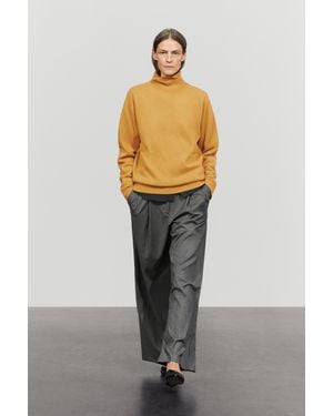 MASSIMO DUTTI Kaschmir-Strickpullover Mit Stehkragen - Mehrfarbig