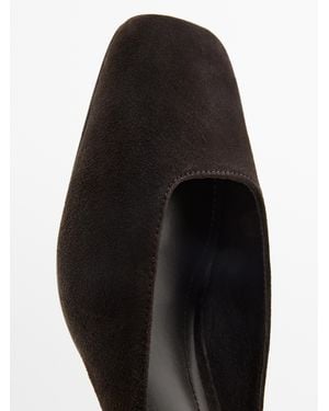 MASSIMO DUTTI Heeled Shoes With Square Vamp - White