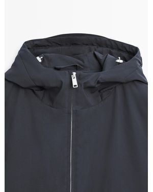 MASSIMO DUTTI Water-Repellent Puffer Parka - Black