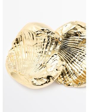MASSIMO DUTTI Fossil Earrings - Metallic