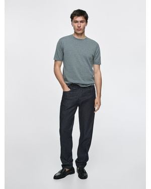 MASSIMO DUTTI Lightweight Tapered Fit Jeans - Blue