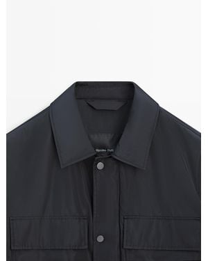 MASSIMO DUTTI Water-Repellent Overshirt With Pockets - Multicolour