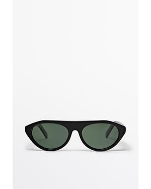 MASSIMO DUTTI Oval Sunglasses - Green