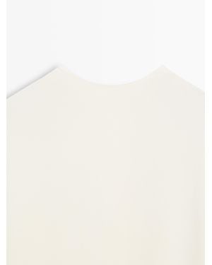 MASSIMO DUTTI Midi Dress With Back Detail - Natural