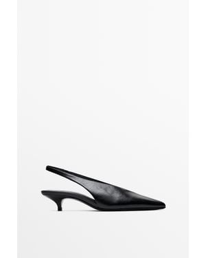 MASSIMO DUTTI Slingback Met Hak - Wit