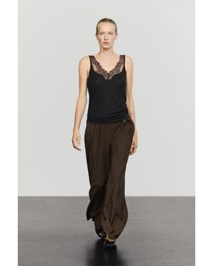 MASSIMO DUTTI Top - Schwarz