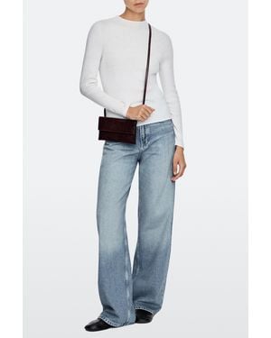 MASSIMO DUTTI Nappa Leather Crossbody Bag - White
