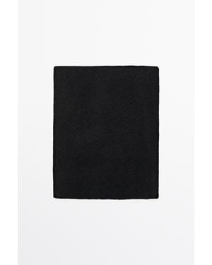 MASSIMO DUTTI 100% Cashmere Scarf - Black