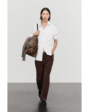 MASSIMO DUTTI 100% Cotton Poplin Shirt - White