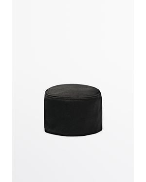 MASSIMO DUTTI Wool Blend Cap - Black