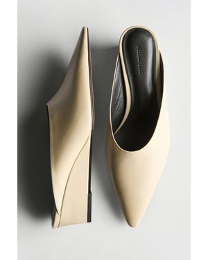 MASSIMO DUTTI Wedge Heel Mules - Black