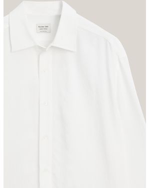 MASSIMO DUTTI Long Flowing 100% Cotton Shirt - White
