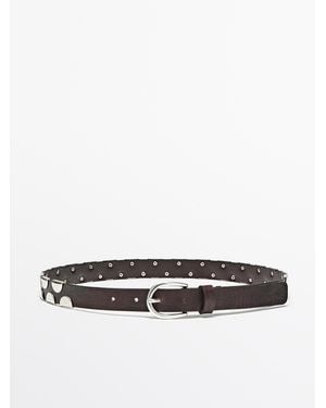 MASSIMO DUTTI Riem Met Metalen Applicaties - Wit