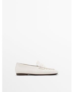 MASSIMO DUTTI Zachte Loafers - Wit