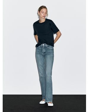 MASSIMO DUTTI Jean Bootcut Taille Haute - Blanc