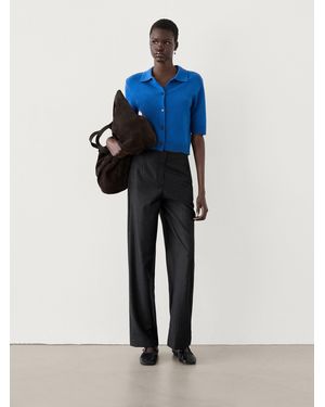 MASSIMO DUTTI Knit Short Sleeve Co-Ord Cardigan - Blue