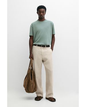 MASSIMO DUTTI Maglietta A Maniche Corte 100% Cotone - Verde