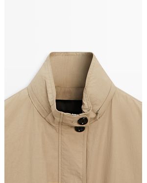 MASSIMO DUTTI Padded Parka With Hood Detail - Multicolour