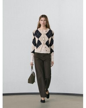 MASSIMO DUTTI Wide-Leg Jeans - White