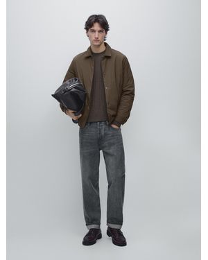 MASSIMO DUTTI Giacca Camicia Imbottita Leggera Water Repellent - Multicolore