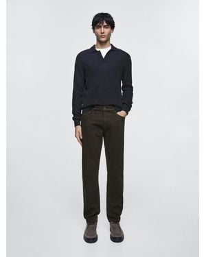 MASSIMO DUTTI Tapered Fit Jeans - White