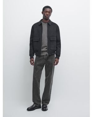 MASSIMO DUTTI Wool Blend Jacket With Pockets - Multicolor
