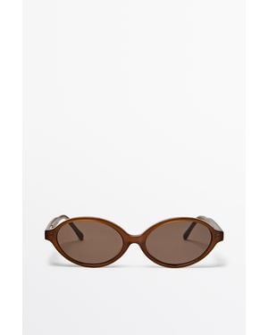 MASSIMO DUTTI Round Sunglasses - Brown