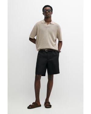 MASSIMO DUTTI Polo Punto Cuello Pico Con Algodón - Neutro