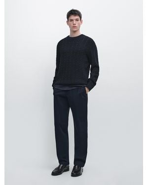 MASSIMO DUTTI Slim Fit Cotton Pants - Multicolor