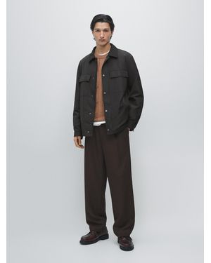 MASSIMO DUTTI Water-Repellent Overshirt With Pockets - Multicolour