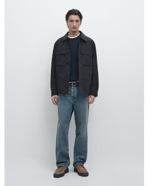 MASSIMO DUTTI Giacca Corta Con Tasche - Blu