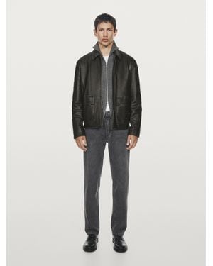 MASSIMO DUTTI Tapered Fit Jeans - Gray