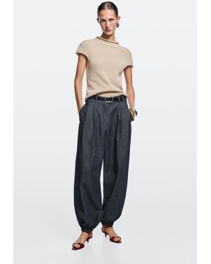 MASSIMO DUTTI Balloon Fit Denim - Blue