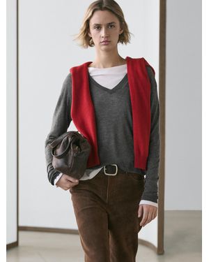 MASSIMO DUTTI Silk And Wool Blend Knit Jumper - Multicolour