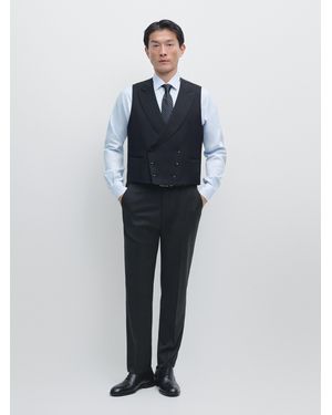 MASSIMO DUTTI Chaleco Traje Mezcla Lana Fría - Multicolor