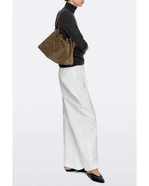 MASSIMO DUTTI Borsa Media Arricciata - Marrone