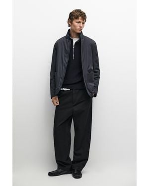 MASSIMO DUTTI Stand-Up Collar Down Jacket - Blue