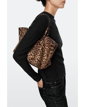 MASSIMO DUTTI Borsa Tote Media - Marrone