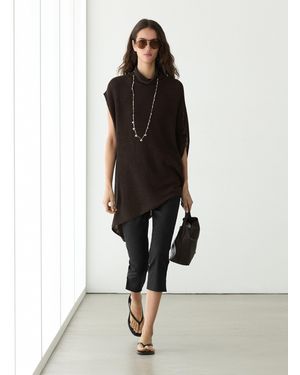 MASSIMO DUTTI Capa Punto Mezcla Algodón - Blanco