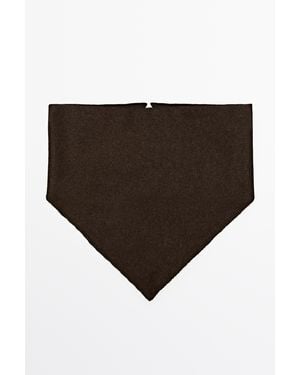 MASSIMO DUTTI Bandana 100% Cashmere - Marrone
