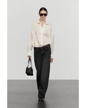 MASSIMO DUTTI Camicia Oversize Fluida - Bianco