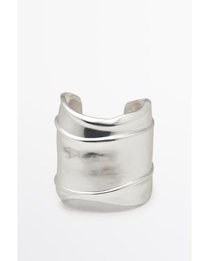 MASSIMO DUTTI Wide Draped-Effect Bracelet - White