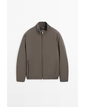 MASSIMO DUTTI Lichtgewicht Gewatteerd Bomberjack - Bruin