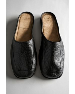 MASSIMO DUTTI Soft Leather Mules - Black