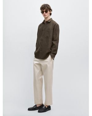 MASSIMO DUTTI Camicia Regular Fit Délavé Con Tasca - Multicolore