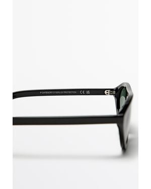 MASSIMO DUTTI Oval Sunglasses - White