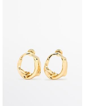 MASSIMO DUTTI Irregular Earrings - Metallic