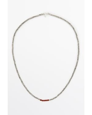 MASSIMO DUTTI Beaded Detail Mixed Necklace - White