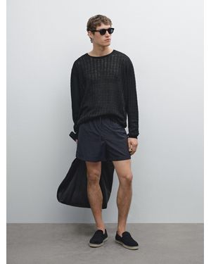 MASSIMO DUTTI Unifarbene Badeshorts Im Shorts-Fit - Mehrfarbig