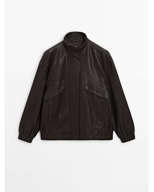 MASSIMO DUTTI Nappaleren Jack Met Structuur En Dubbele Zak - Meerkleurig
